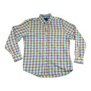 Vineyard Place Men's‎ Size Large Plaid Long Sleeve Multicolor